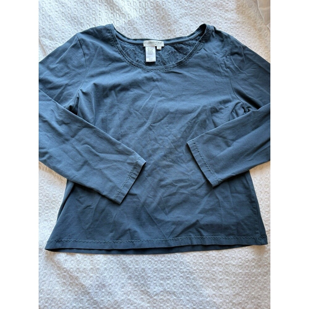 Cold water creek Women’s Large Blue Long Sleeve Tshirt